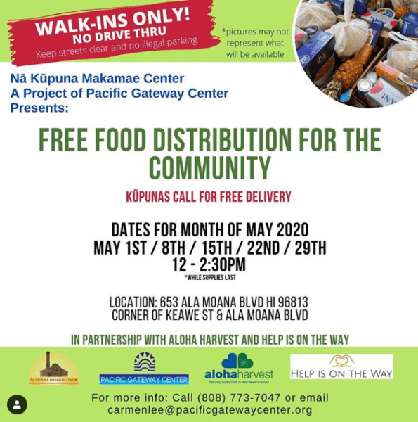 Na Kukupuna Food Distribution Schedule